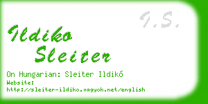 ildiko sleiter business card